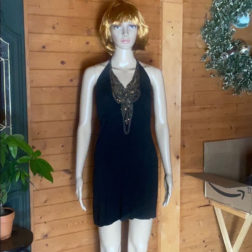 Sequin Embellished Slip On Dress